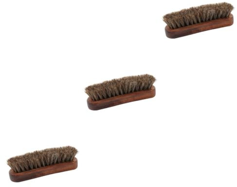 VALICLUD 3St Schuhbürste Bürste zum Entfernen von Fusseln Rosshaarbürste Kleiderbürste Bürste aus Rosshaar Möbel Hölzern