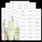 KSIWRE 120 PCS Toiletry Labels for Travel Size Bottles, Waterproof Bathroom Beauty Organization (Clear)