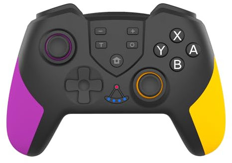 Switch Controller, Wireless Switch Pro Controller für N-Switch/Lite/OLED/PC/IOS/Android, Switch-Fernbedienung mit Dual Vibration, 6-Achsen-Gyro, Wake-up, programmierbar, Turbo-Funktion, RGB-Licht