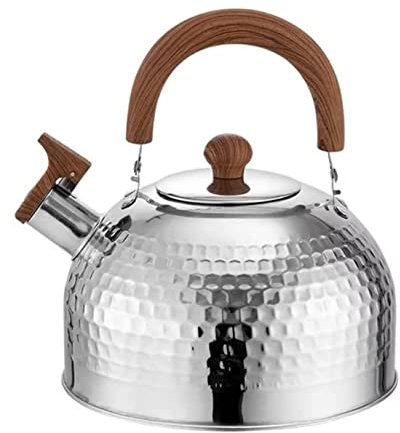 MCLIUJIA Wasserkessel Für Induktion Edelstahl-Teekessel Home Portable Whistle Teekanne General Whistling Herd Wasserkocher Für Gasherd Induktionsherd Teekanne Wasserkocher(2L)