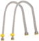 OSALADI Lot de 2 Tuyaux Flexibles Ondulés en Acier Inoxydable de 1/2 Pouce pour Chauffe-eau Pièces de Rechange (2 Pièces)