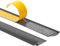 Quest Übergangsprofil Selbstklebend PVC, Übergangsleiste Höhenausgleich | 50 mm x 7 mm | 2 Meter | Abschlussprofil, Anpassungsprofil, Höhenausgleichsprofil, Bodenleiste mit Klebeband (Dunkelgrau)