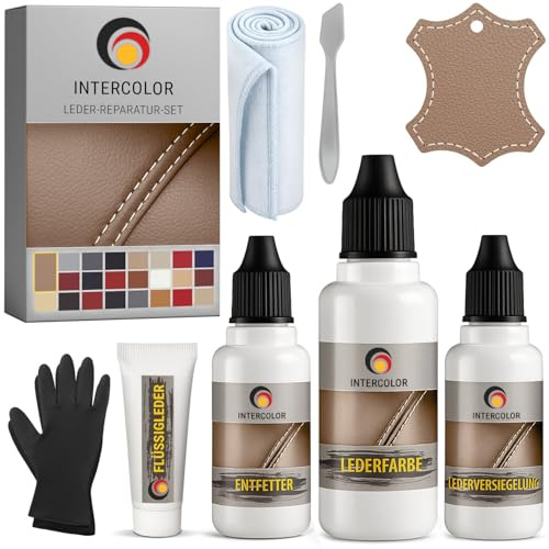 Generisch Leder Reparatur Set für BMW Nappa Professionelles Flüssigleder + Lederfarbe Color Passend Beseitigt Schrammen und Abnutzung an Leder und Kunstleder (Nappa Beige)