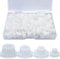 Athyior 130pcs Plastic Hole Plugs White 4 Sizes - Screw Hole Covers Caps Locking Insert End Cap Round Flush Type Fix Plug Snap in Drill Holes Cover for Furniture Cabinet Cupboard Shelves(5/6/8/10mm)
