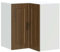 vidaXL Kitchen Corner Cabinet - Engineered Wood Wall Cabinet, Modern Brown Oak Finish, 57x57x60 cm, Space-Saving, Wall-Mounted Storage Solution for Kitchen