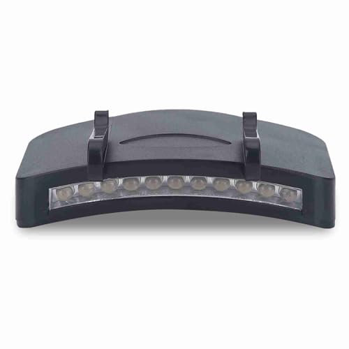 Keenso 11 LED-Cap-Clip-Stirnlampe, Langlebig, Helle Hut-Stirnlampe, Leicht zu Tragen für Angeln, Camping, Kunststoff, Schwarz, Mini-Größe
