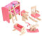 NAMOARLY Dollhouse Hochbett Aus Holz Möbel Set Für Puppenhaus Schlafzimmer Realistische Und Langlebige Puppenmöbel Für Kreatives Spielen