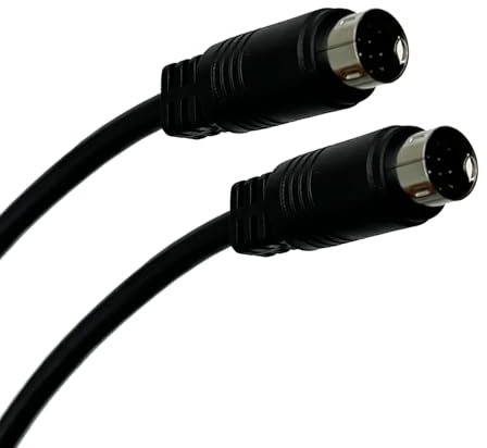 Seadream S-Video 9-Pin Mini DIN Male to Male Cable for TV Receiver Monitor Projector Audio and Video Receiver etc (3.3ft)
