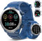 Smartwatch Uomo Militare con Chiamate Bluetooth, 1.39 HD Orologio Smart watch con 110+ Modalità Sportive, IP68 Impermeabile Tracker Attività con Sonno/Cardiofrequenzimetro per Android iOS, Blu