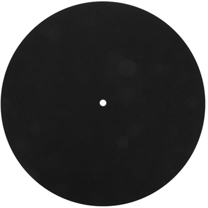 Felt Turntable Mat 12 Inch Black for Phonograph Record Players | Scratch-resistant Felt, Increases Friction and Reduces Vibration, for Vinyl Discs, Stable Playback Support