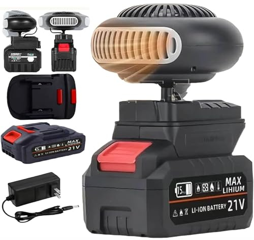YIHANGG Calefactor a Pilas,Ultraligero/Ultrapotente/Recargable/Portátil con USB y Baterías de 1500 mAh,para Camping Coches Oficina e Interiores(5)