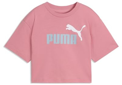 PUMA Mädchen Essentials 2 Colour No. 1 Logo Kurzes T-Shirt 176, Wild Pink