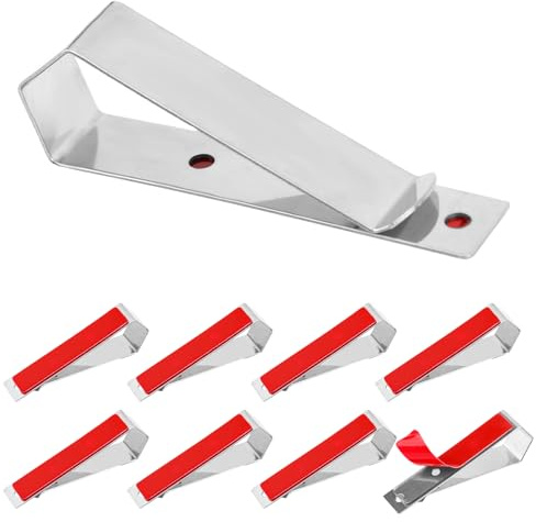 9pcs Car Sun Visor Clips, Stainless Steel Visor Photo Clip with Strong Adhesive Picture Holder for DIY Display Decor Decorations Universal Accessories for Car Truck Home Office (No Photo Frames)