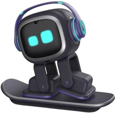 AI Companion Robot with Facial Recognition, Voice Interaction, Haptic Sensing, 5W Wireless Charging for Desk and Smart Home