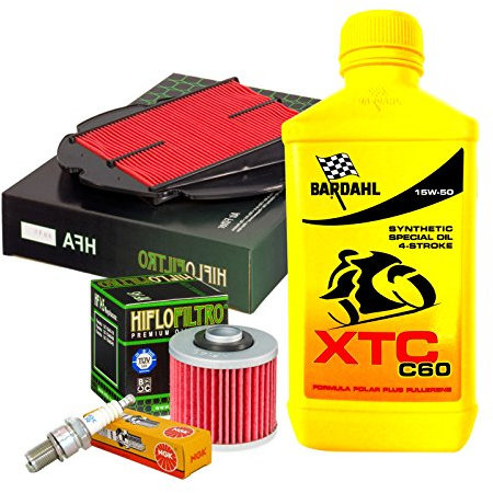 Kit tagliando Bardahl XTC C60 15W50 filtro olio aria candele Yamaha TDM 900/ABS