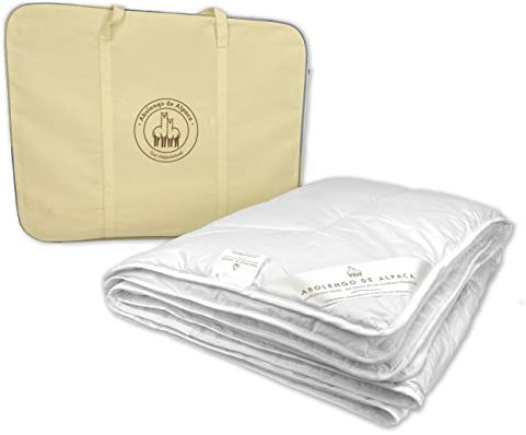 Abolengo de Alpaca Alpaka Sommer Bettdecke, Premium Line, 100% Baby Alpaka Füllung (935g), Bezugsstoff: 200er Baumwollbatist, Leicht und luftig, 220x240cm, Ideal für warme Nächte