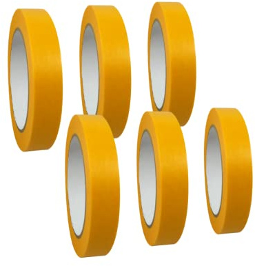6 Rollen 'Premium' Washi Tape/Klebeband/Goldband/Malerband/Abdeckdeckband/Malerkrepp, Abmessungen:19 mm x 50 m