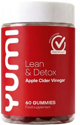 Yumi Lean and Detox Apple Cider Vinegar Gummies, 60 Apple Flavour Gummies