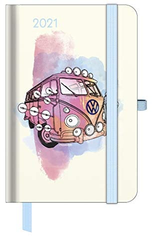 GreenLine Diary Bulli 2021 - Buchkalender - Taschenkalender - 10x15