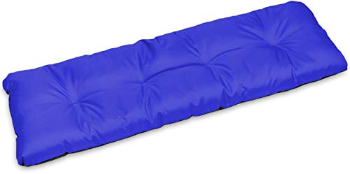 SuperKissen24. Sitzkissen Bankkissen Bankauflage für Gartenbank - 120x38 cm - Outdoor und Indoor - blau