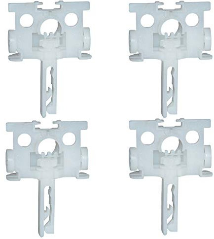 APUXON Vanes Carrier 4 Stück für 8,9 cm oder 12,7 cm vertikale Jalousien, Komponenten, J-Hakenträger aus Kunststoff, Abstandshalter für Eisenkopfräsen von vertikalen Jalousien, Zubehör