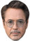 Robert Downey Jr (Stubble) Celebrity Mask, Flat Card Face, Fancy Dress Mask