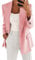 Onsoyours Femme Casual Blazer Business Pockets Boutons Manche Longue Costume Jackets Élégant OL Bureau Affaires Slim Fit Veste De Costume Jacket Manteau Rose XXL