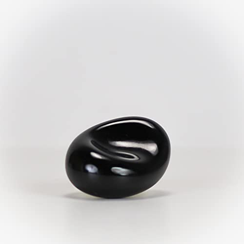 Ceramic Pebble Chopstick Rest, Black 42×33×16mm