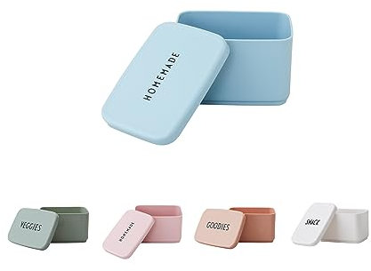 Design Letters Boite a Gouter | Porta Pranzo Senza BPA/BPS | Idee Regalo Uomo & Regalo Donna | Contenitori Ermetici per Alimenti | Boite a Gouter Enfant/Adulti | Snack Box, Blu