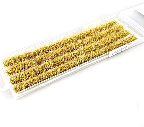Tiardey Statisches Reisfeld Gras Modell Reisfeld Szene Eisenbahn Kunstrasen Miniatur War Gaming Terrain Static Grass Tuft Miniatur Grasbüschel DIY Modelleisenbahn Landschaft War Gaming Scenery - Gold