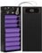 16x18650 Guscio Batteria Esterna, 2 Uscite USB Power Bank Fai da Te, Scatola in Plastica con Display LCD, Custodia per Power Bank, con Tre Ingressi Micro/Tipo C, Design Piccolo e Leggero(Nero)