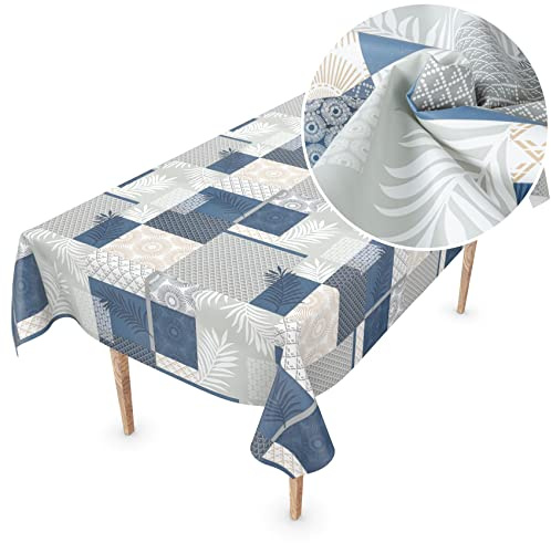 Wachstuchtischdecke Wachstischdecke Meterware Wachstuch abwaschbare Tischdecke PVC frei 160 x 137cm Schnittkante Camille