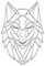 teileplus24 DS05 Wanddeko Metall | Wandbild | Metallbild | Geometrische Wandkunst | 40 x 58 cm, Farbe:Wolf 3D Weiß