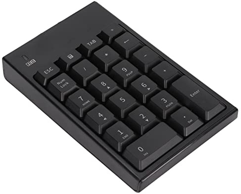 Goshyda Kabelloser Nummernblock, 2,4 GHz USB Wireless Numeric Keypad 22 Key Numpad Financial Accounting Number Keyboard, für Laptop, PC, Desktop, für Linux, für Win, für Vista