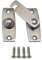 QCAA 2.5 x 2.65, Large, Heavy Forged Solid Brass Door Latch, 180 Degrees Flat Surface Mounting Door Latch Buckle for Doors & Windows, Satin Nickel, 1 Pack, Made in Taiwan