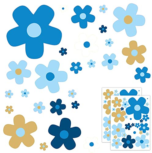 GamesMonkey® - Adesivi Auto Fiori Margherite Prilblumen Tuning - 27/54 / 108 Pezzi - Carrozzeria Divertenti Moto Bicicletta Stickers Vetri Casco (Large, 54 Pezzi, Col 007)