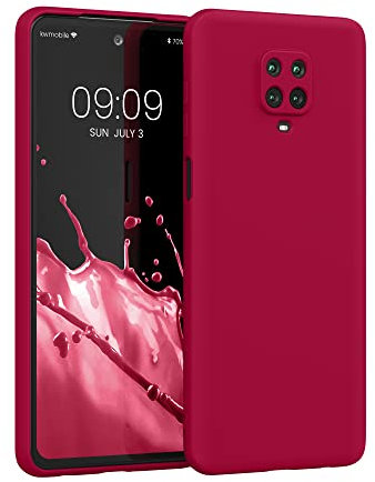kwmobile Custodia Compatibile con Xiaomi Redmi Note 9S / 9 Pro / 9 Pro Max Cover - Back Case per Smartphone in Silicone TPU - Protezione Gommata - red cherry