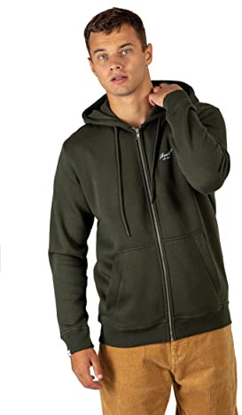 Reell Staple Terry Zip Hoodie Herren – Klassische Kapuzenjacke aus weichem Baumwoll-Mix – Regular Fit Sweatjacke mit Reißverschluss – Kapuzensweatshirt