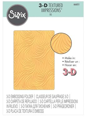Sizzix Flowing Waves Embossing Folder | Versatile & Perfect for Everything from Wedding Stationery to Card Making | Inspired by Rippling Waves | Add A Touch of Elegance to Your Paper Crafts