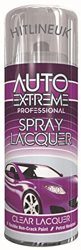 HitlineUK 400ml Clear Lacquer Spray Paint Furniture Paint Wood Paint Clear Coat Spray Paint