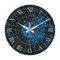 Aspira Home **Wanduhr, modernes Metall-Design - ohne Tickgeräusche, Astrologie Design, Weltall Universum Design, Ø39 cm Durchmesser, Schlafzimmer geeignet**