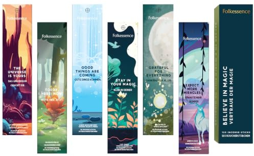 Folkulture Räucherstäbchen Weißer Salbei, 6er-Set (120 Incense Sticks) | sandelholz räucherstäbchen meditation, Aromatherapie und als Geschenk | bio, ungiftig, 45 Minuten Brenndauer