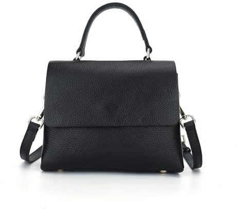 Carlheim Women's Shoulderbags Classis Genuine Leather, Black