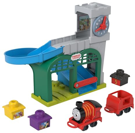Thomas & Friends Thomas und seine Freunde Spielzeug für Kleinkinder My First? Bahnhof von Knapford mit Stapel- und Wackelfracht für Kinder ab 18 Monaten, HXW24, HXW24