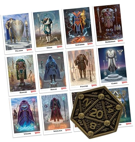 Sammlermünze Dungeons & Dragons - D20 Flip Coin + Class Cards (Münze + Karten)