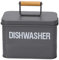 DANIEL JAMES Housewares Dishwasher Tablet Storage Tin, Storage Container with Lid & Handle, Vintage Steel Kitchen Storage Caddy with Lid, Grey