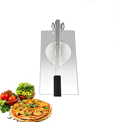 LeGDOr QingYi Manual Pizza Dough Press Stainless Steel Pizza Press Max 9.5'' Home Tortilla Pastry Press Machine for Pizza, Tortilla, Dosa, Silver