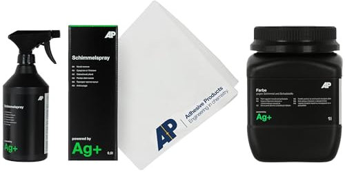 AP Anti-Schimmel Set (Schimmel-Entfernerspray 0,6l + Anti-Schimmel-Farbe 1l + Tuch)
