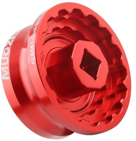 YUTUING 12/16-Notch Bottom Bracket Removal Tool, 5-in-1 Bike BB Tool,39/41/44/46/49mm External Cups Install Removal BBT for Shimano, SRAM, FSA, Rotor, Chris King, Hawk Racing, Red