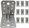 HAFD Corner Braces Brackets Heavy Duty Wooden Angle Metal Steel Sheet Galvanised, 70x70x55mm, 1.5mm Thick, Pack of 10, Rust Resistant, 265kg Load Capacity, Easy Install for DIY Projects